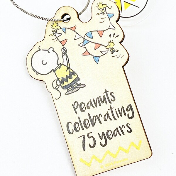 スヌーピー 木のオーナメント イエロー PEANUTS 75th SNOOPY 日本製