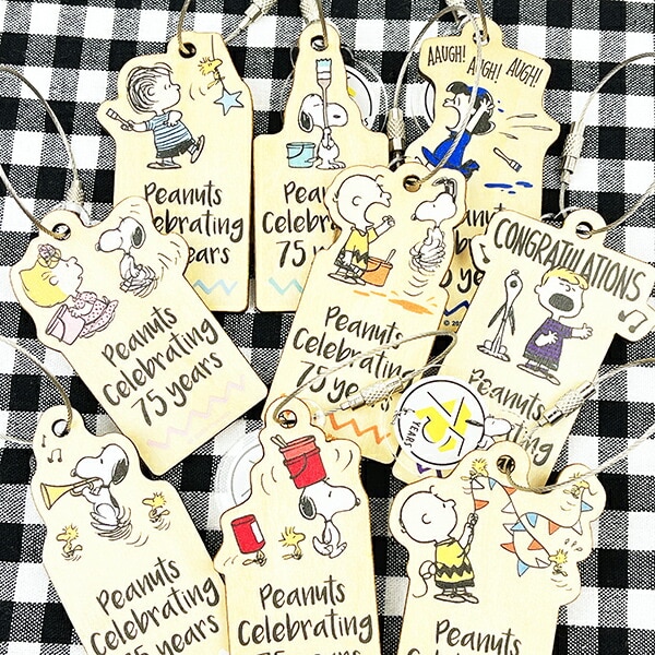 スヌーピー 木のオーナメント イエロー PEANUTS 75th SNOOPY 日本製