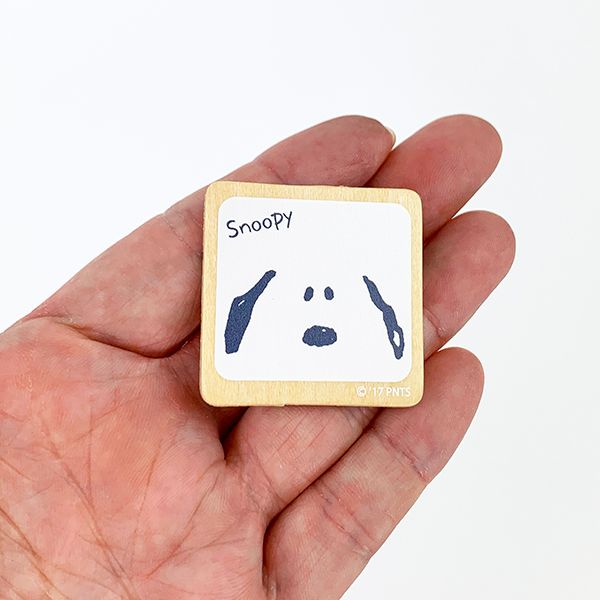 スヌーピー マグネット 3個セット スクエア フェイス 磁石 インテリア キッチン 日本製
