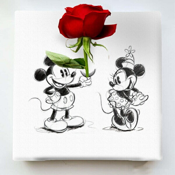 ディズニー ミッキーマウス IKEBANA ミニーマウス 一輪挿し 花瓶 アートパネル インテリア Disney 日本製
