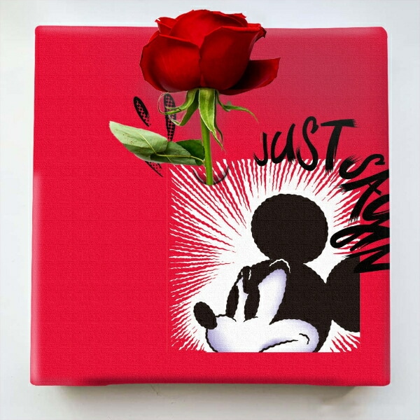 ディズニー ミッキーマウス IKEBANA 一輪挿し 花瓶 アートパネル インテリア Disney 日本製