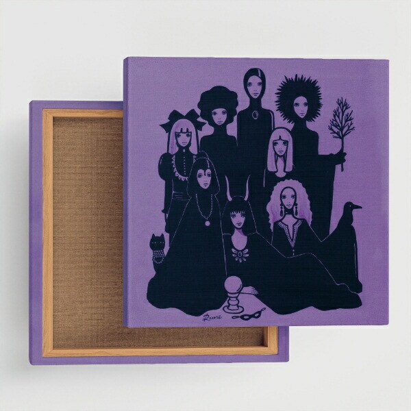 内藤ルネ キャンバスアート 八人の魔女の肖像 インテリア アートパネル