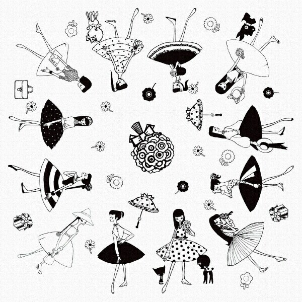 内藤ルネ キャンバスアート ルネガール＜MODE＞ インテリア アートパネル