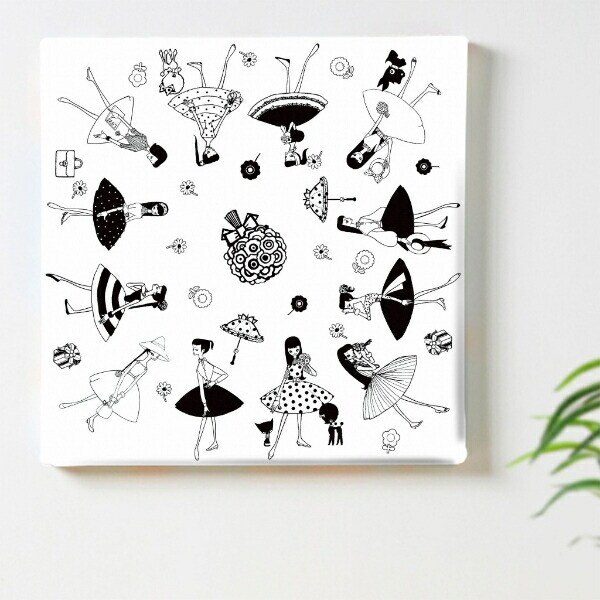 内藤ルネ キャンバスアート ルネガール＜MODE＞ インテリア アートパネル