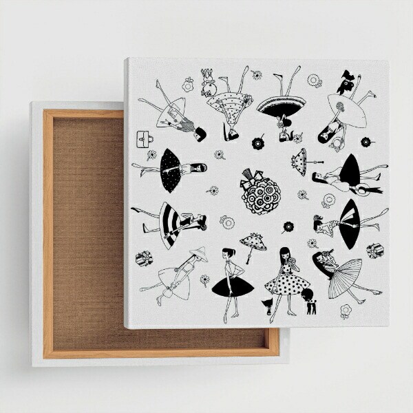 内藤ルネ キャンバスアート ルネガール＜MODE＞ インテリア アートパネル