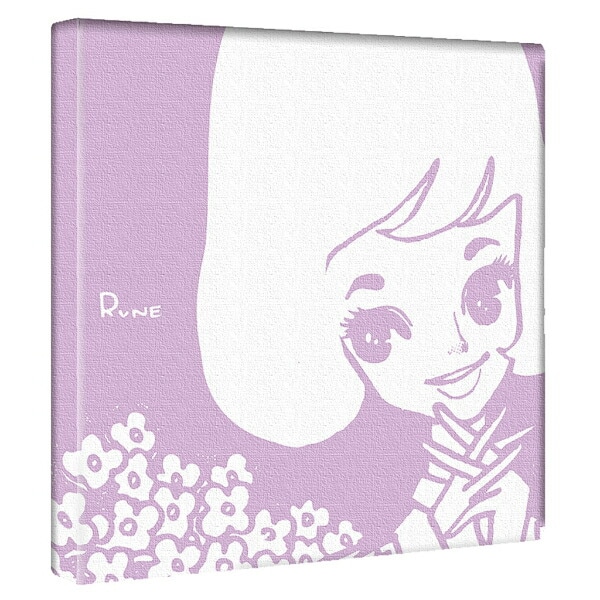 内藤ルネ キャンバスアート お花に囲まれて インテリア アートパネル