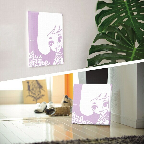 内藤ルネ キャンバスアート お花に囲まれて インテリア アートパネル