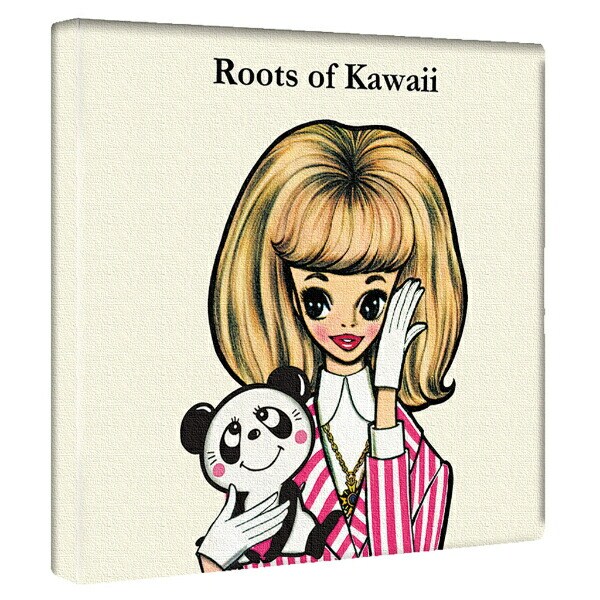 内藤ルネ キャンバスアート ルネガール＆ルネパンダ インテリア アートパネル