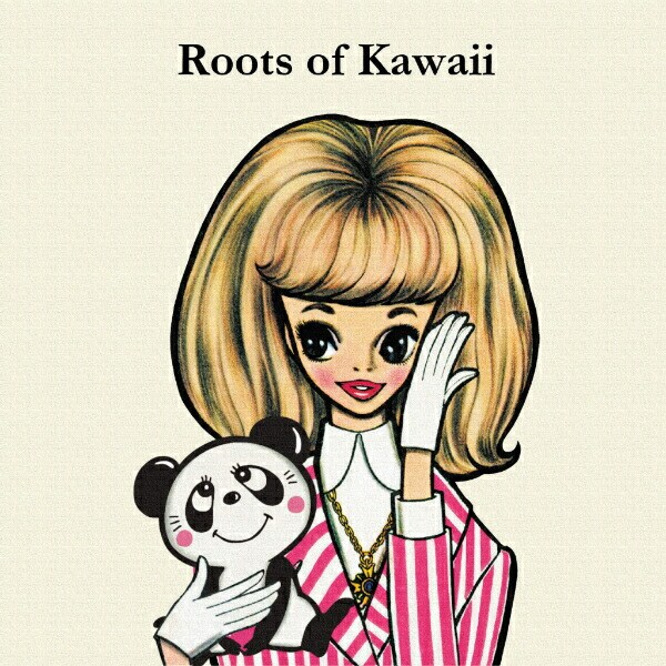 内藤ルネ キャンバスアート ルネガール＆ルネパンダ インテリア アートパネル