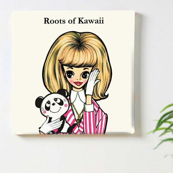 内藤ルネ キャンバスアート ルネガール＆ルネパンダ インテリア アートパネル