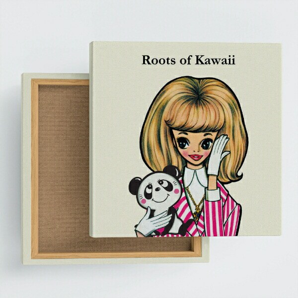 内藤ルネ キャンバスアート ルネガール＆ルネパンダ インテリア アートパネル