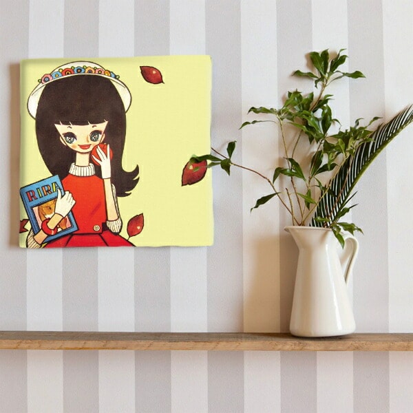 内藤ルネ キャンバスアート 銀のはなびら インテリア アートパネル