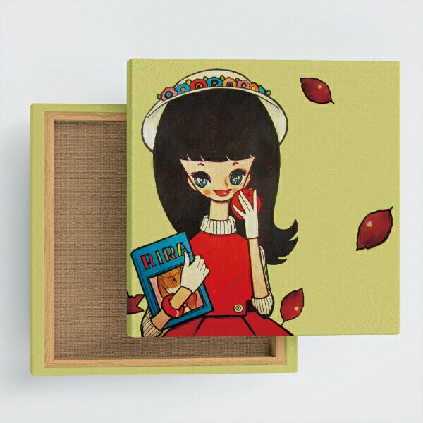 内藤ルネ キャンバスアート 銀のはなびら インテリア アートパネル