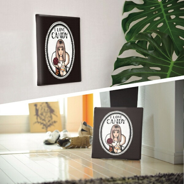 内藤ルネ キャンバスアート I LOVE CANDY インテリア アートパネル