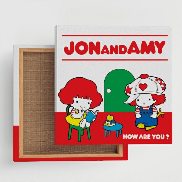 内藤ルネ キャンバスアート JON&AMY インテリア アートパネル