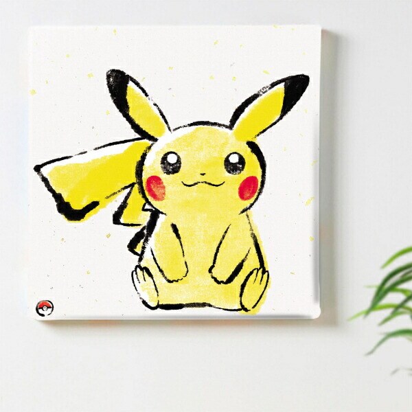 ポケットモンスター ピカチュウ アートパネル 筆書き インテリア ポケモン 日本製