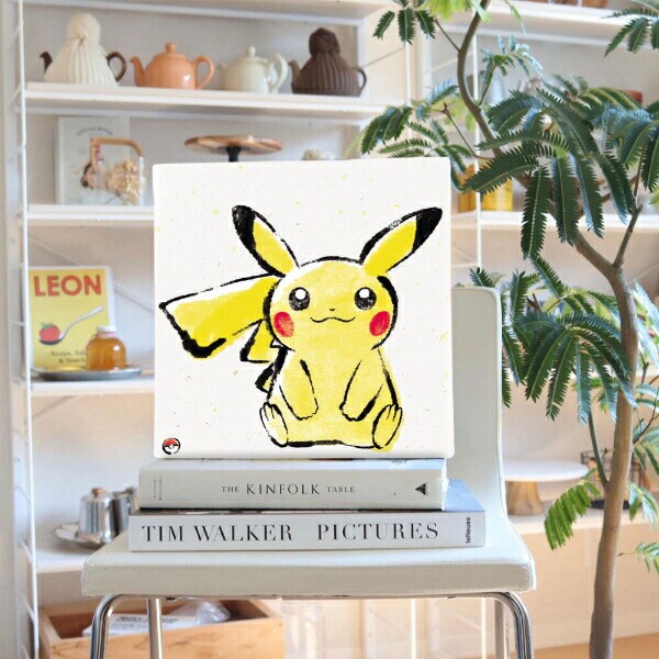 ポケットモンスター ピカチュウ アートパネル 筆書き インテリア ポケモン 日本製