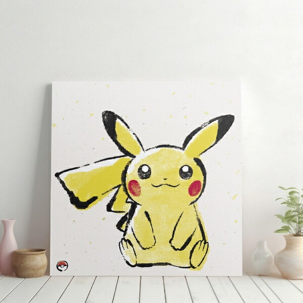ポケットモンスター ピカチュウ アートパネル 筆書き インテリア ポケモン 日本製