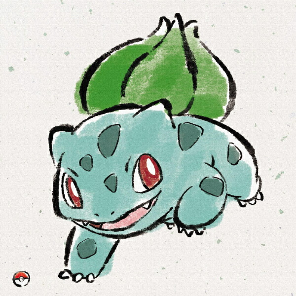 ポケットモンスター フシギダネ アートパネル 筆書き インテリア ポケモン 日本製