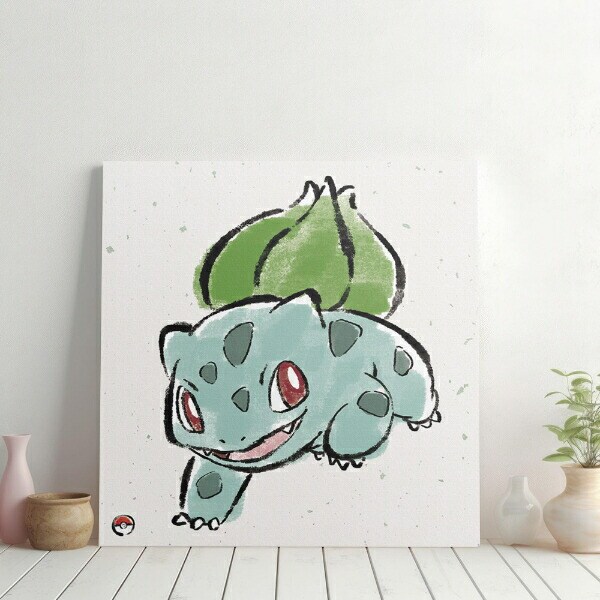 ポケットモンスター フシギダネ アートパネル 筆書き インテリア ポケモン 日本製