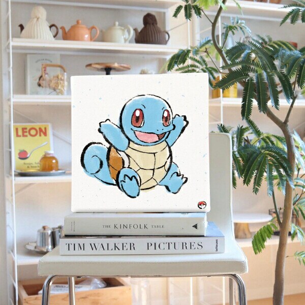 ポケットモンスター ゼニガメ アートパネル 筆書き インテリア ポケモン 日本製