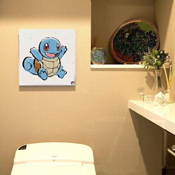 ポケットモンスター ゼニガメ アートパネル 筆書き インテリア ポケモン 日本製