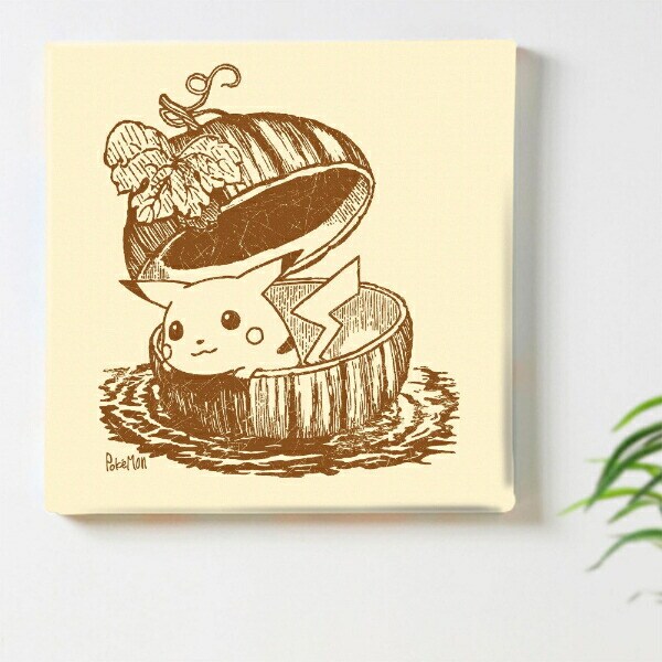 ポケットモンスター ピカチュウ アートパネル セピア インテリア ポケモン 日本製