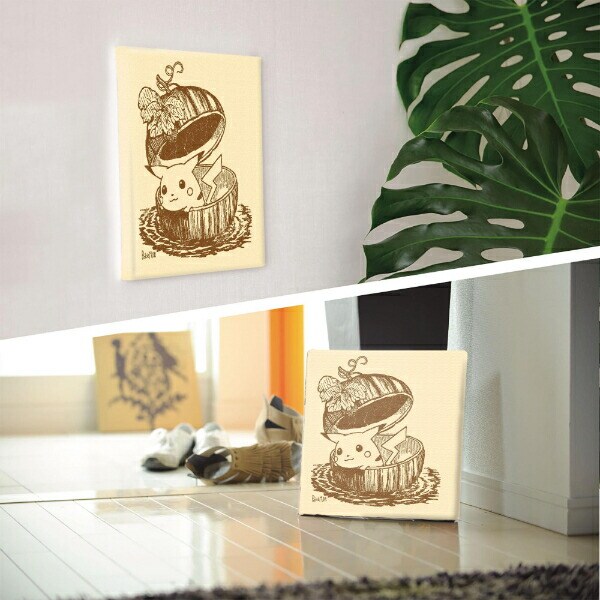 ポケットモンスター ピカチュウ アートパネル セピア インテリア ポケモン 日本製