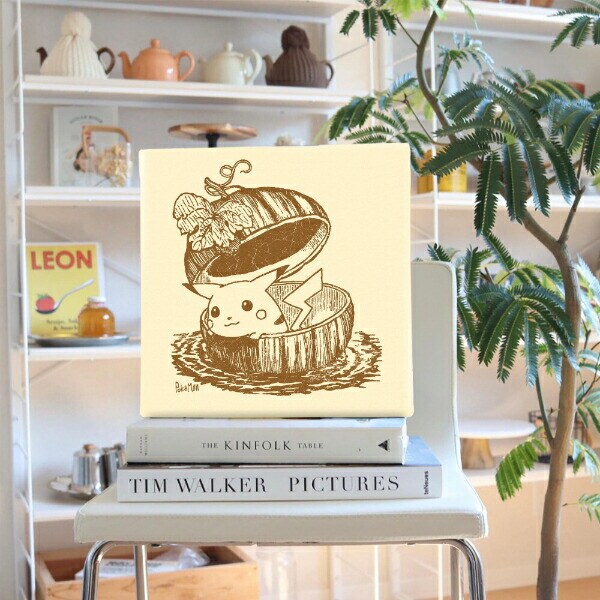 ポケットモンスター ピカチュウ アートパネル セピア インテリア ポケモン 日本製