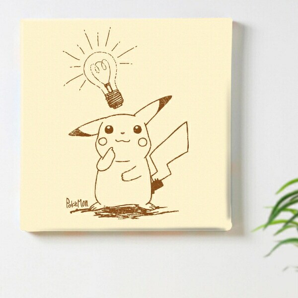 ポケットモンスター ピカチュウ(ひらめき) アートパネル セピア インテリア ポケモン 日本製