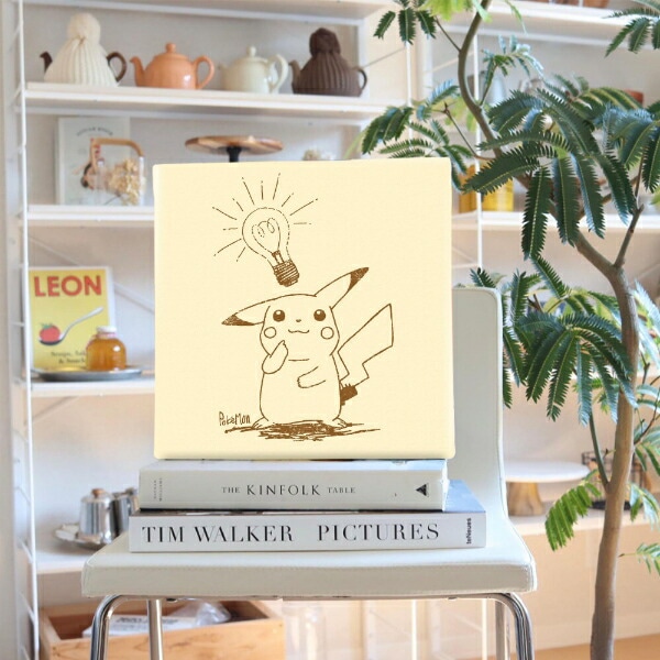ポケットモンスター ピカチュウ(ひらめき) アートパネル セピア インテリア ポケモン 日本製