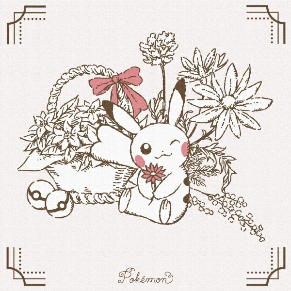 ポケットモンスター ピカチュウ アートパネル  ボタニカル インテリア ポケモン 日本製