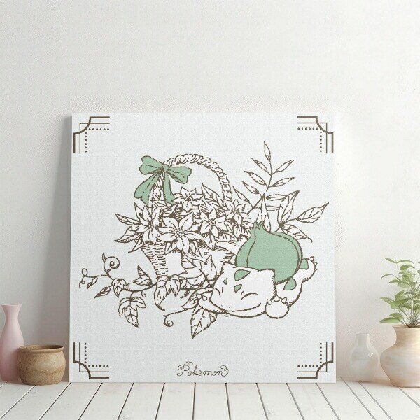 ポケットモンスター フシギダネ アートパネル  ボタニカル インテリア ポケモン 日本製