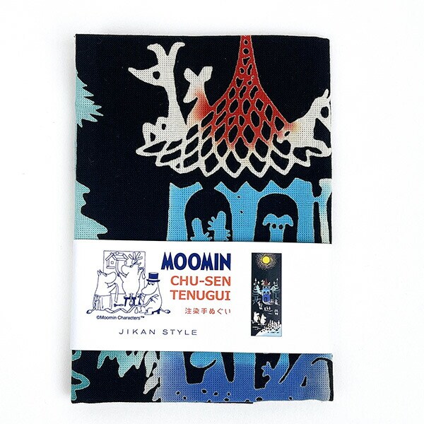 ムーミン 月明かり 手ぬぐい ブラック MOOMIN