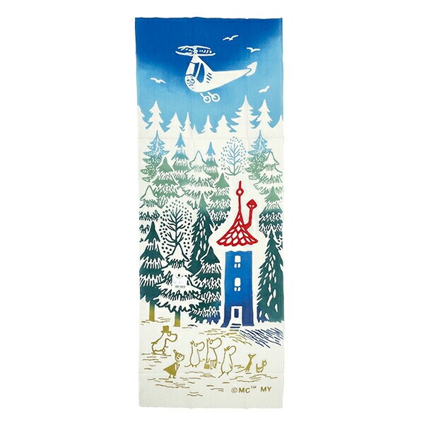 ムーミン 注染手ぬぐい (ヘリコプター) タオル 日本製 MOOMIN