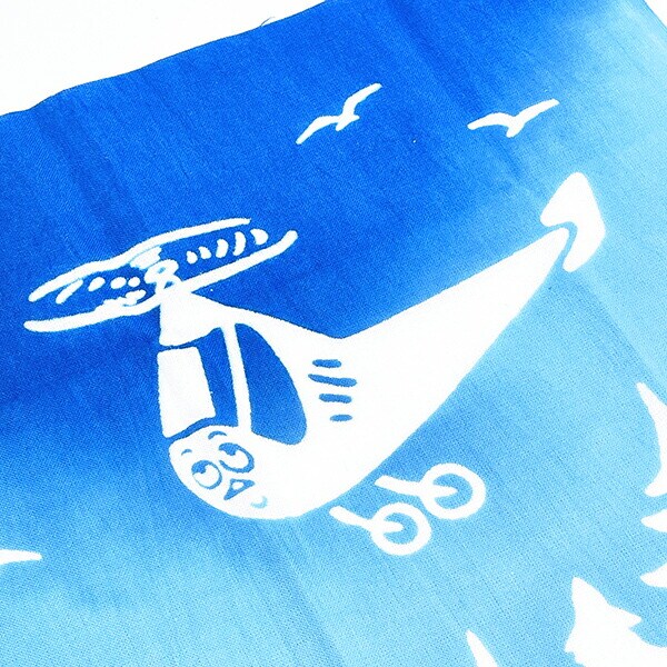 ムーミン 注染手ぬぐい (ヘリコプター) タオル 日本製 MOOMIN