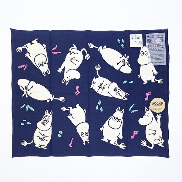 ムーミン ムーミン紺 注染のハンカチ MOOMIN