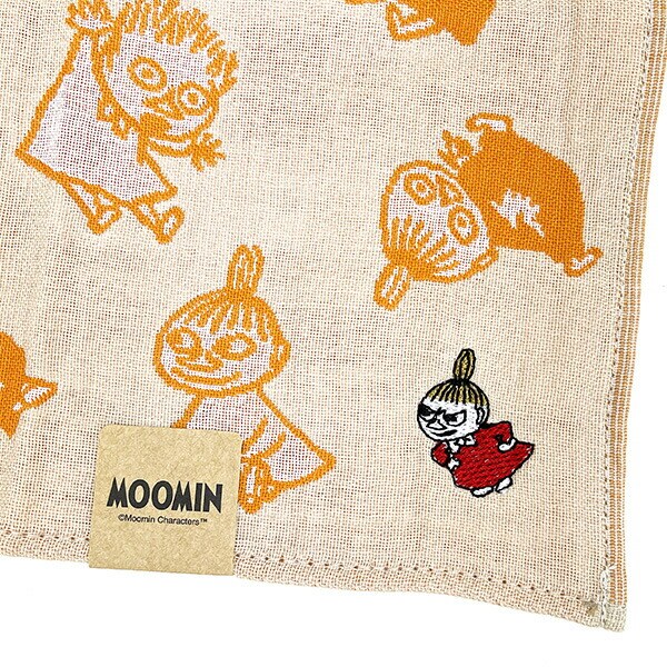 ムーミン MOOMIN 三重ガーゼハンカチ オレンジ タオル リトルミイ チルドレン