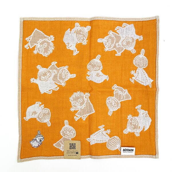ムーミン MOOMIN 三重ガーゼハンカチ オレンジ タオル リトルミイ チルドレン
