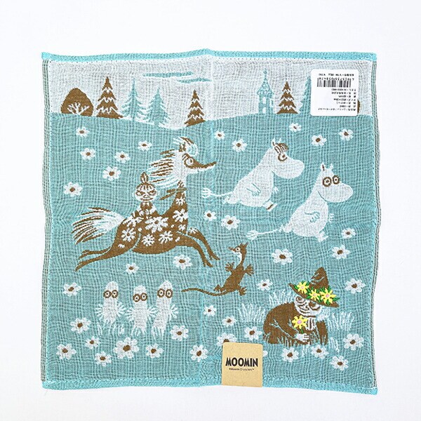 ムーミン かけっこ 三重ガーゼハンカチ MOOMIN