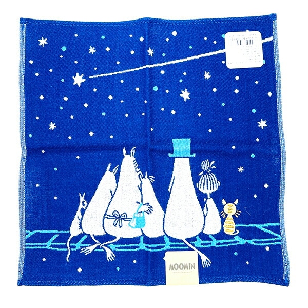 ムーミン 星空 三重ガーゼハンカチ