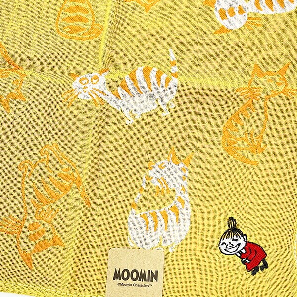 ムーミン リトルミイ＆ネコ 三重ガーゼハンカチ