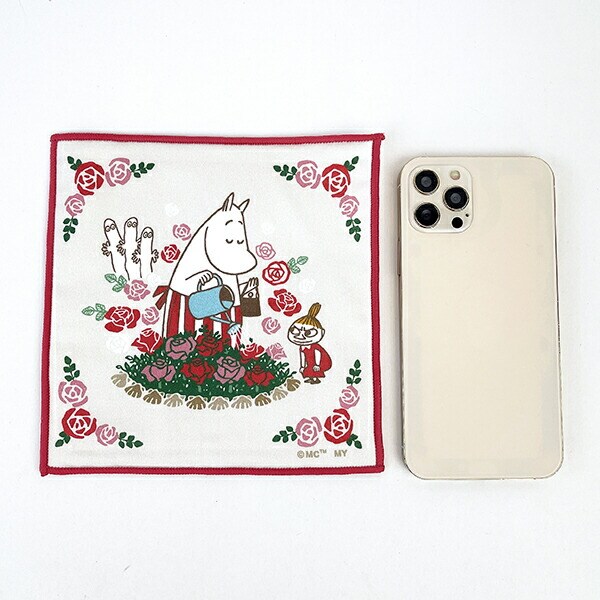 ムーミン ミニハンカチ （ローズガーデン） （ローズガーデン） 日本製 MOOMIN