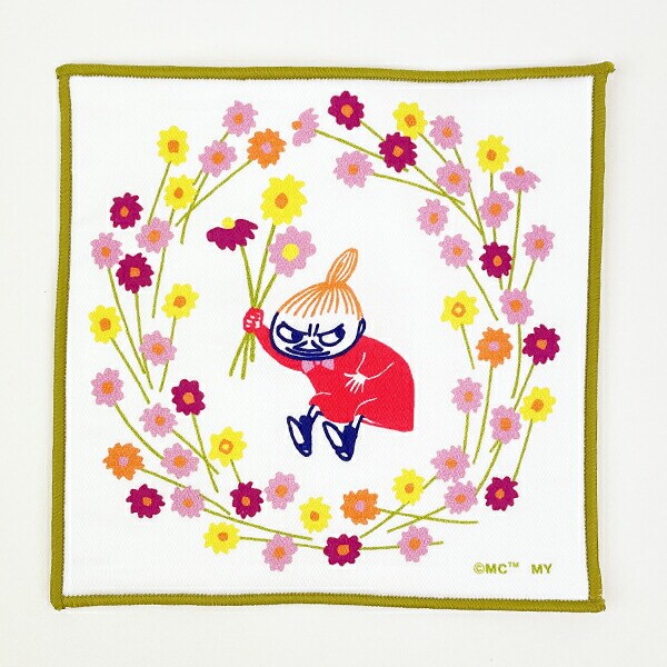 ムーミン リトルミイ ミニハンカチ(リースグリーン) タオル 日本製 MOOMIN