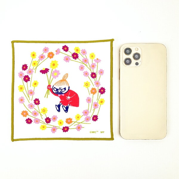 ムーミン リトルミイ ミニハンカチ(リースグリーン) タオル 日本製 MOOMIN