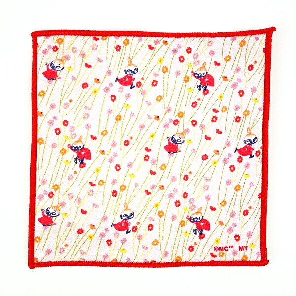 ムーミン リトルミイ ミニハンカチ(フラワーレッド) タオル 日本製 MOOMIN
