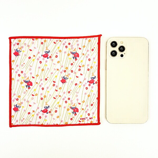 ムーミン リトルミイ ミニハンカチ(フラワーレッド) タオル 日本製 MOOMIN