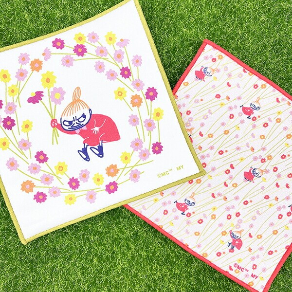 ムーミン リトルミイ ミニハンカチ(フラワーレッド) タオル 日本製 MOOMIN