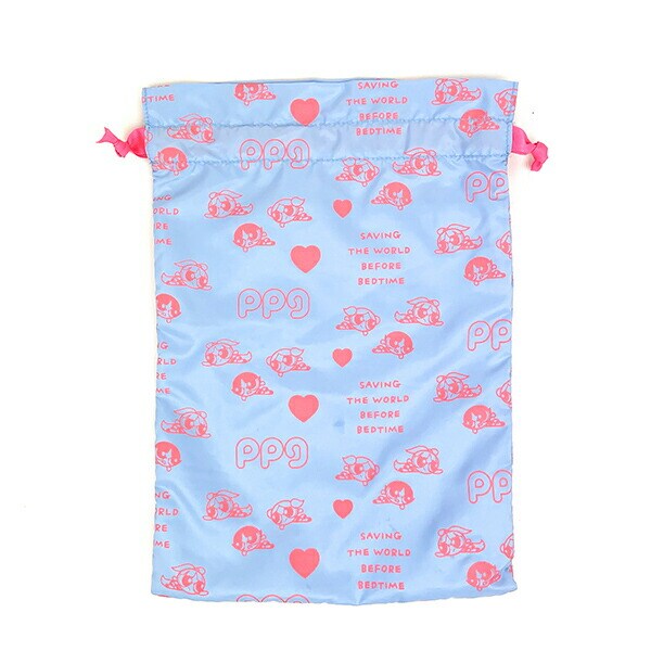 パワーパフガールズ 巾着ポーチ サックス 小物入れ コスメ ポーチ