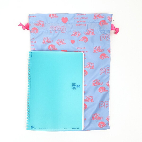 パワーパフガールズ 巾着ポーチ サックス 小物入れ コスメ ポーチ